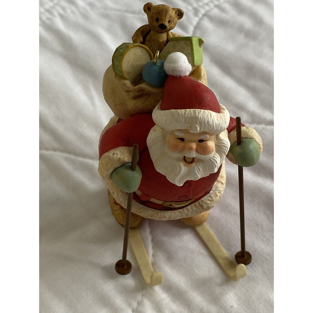 Hallmark 2014 Ornament Santa Zipping Through the Snow